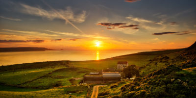 sunset ireland coast belfast